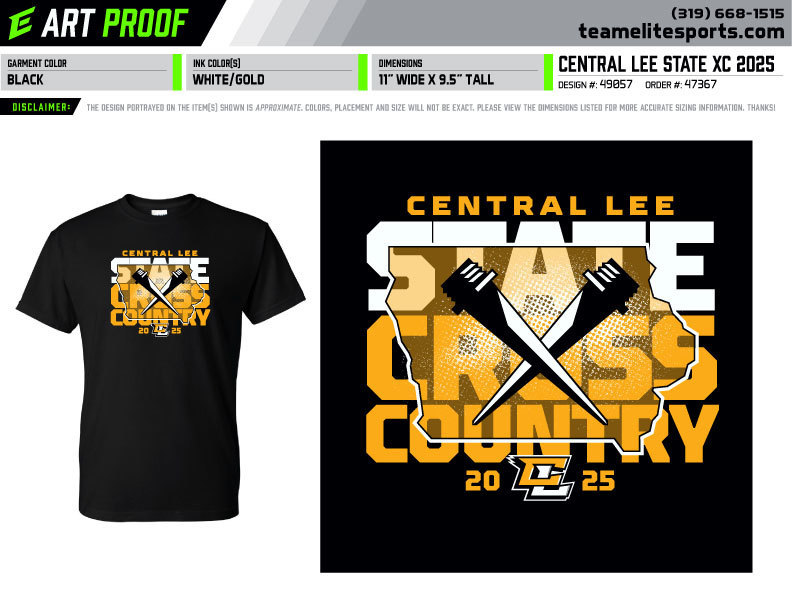 Front of State CC Shirt 2025