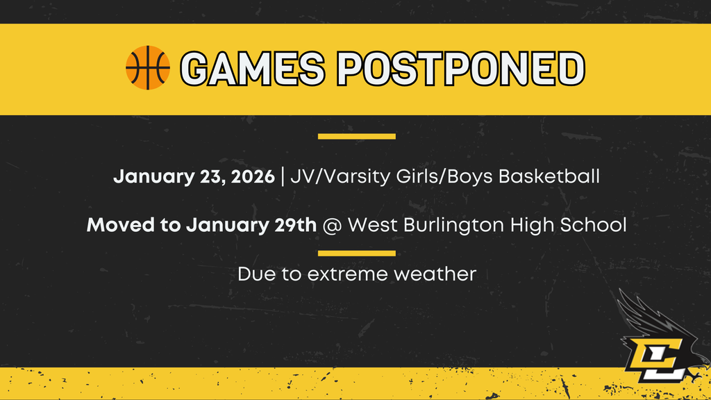Basketball Postponed 1-23-26