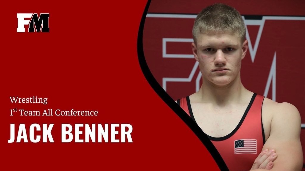 Jack Benner- 1st Team All-Conference Wrestling