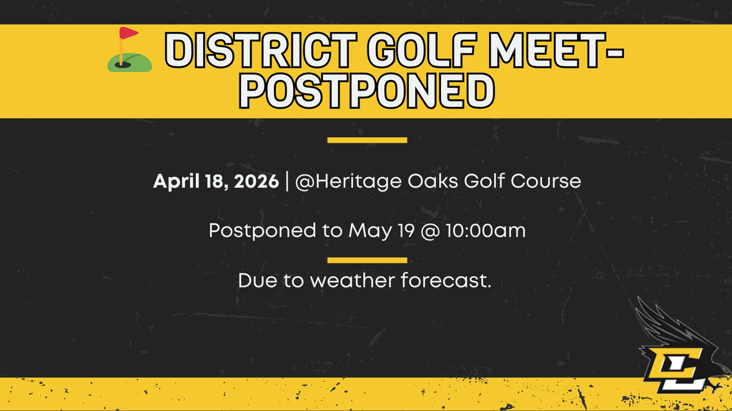 District Golf Postponed to 5-18