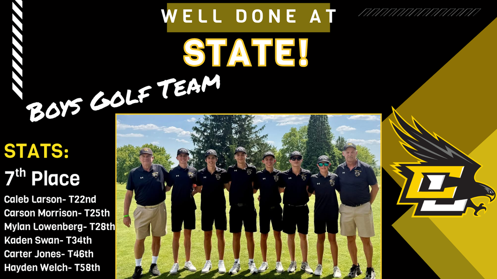 Boys Golf Team 7th at State Golf