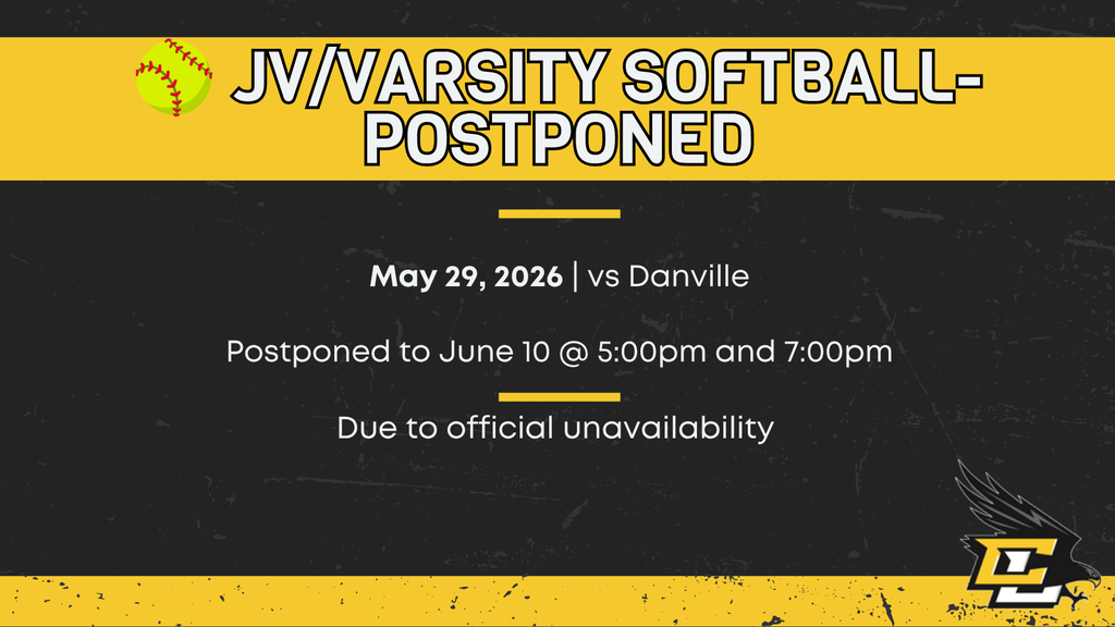 Softball vs Danville Postponed to June 10