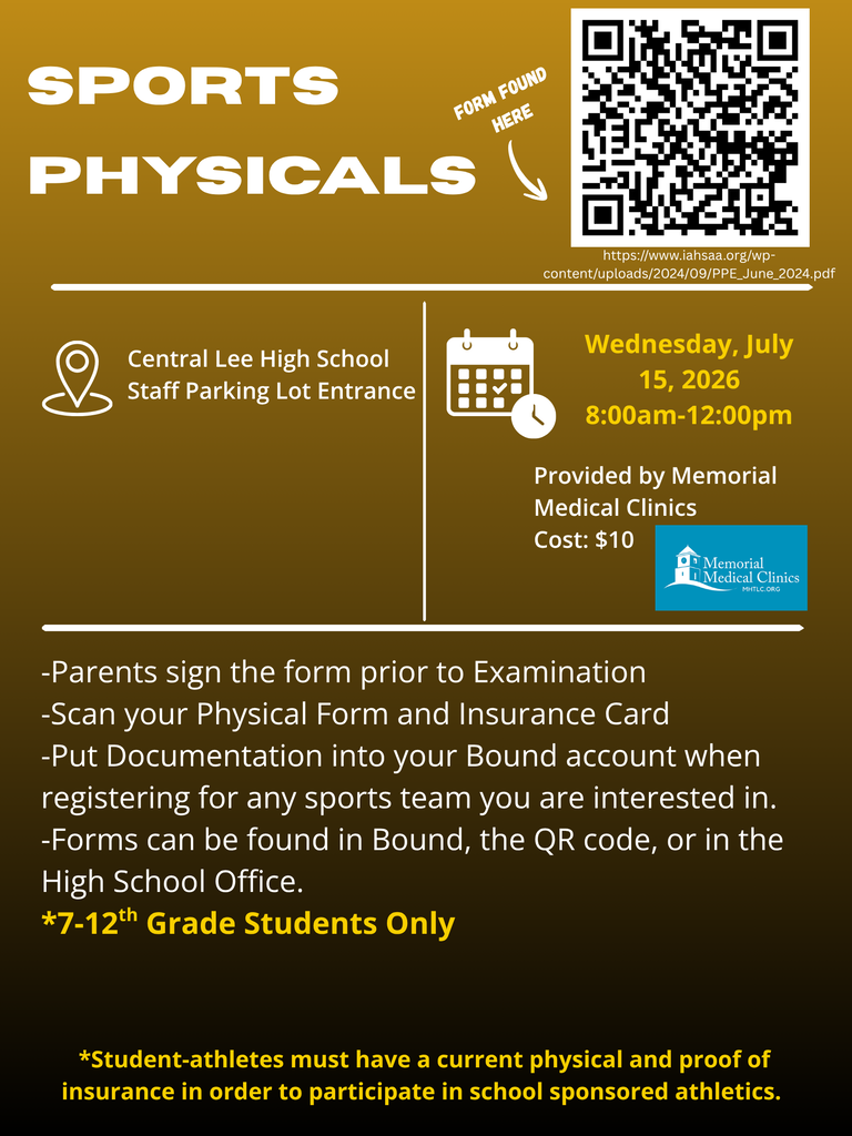 Sports Physicals Provided 07-15-2026