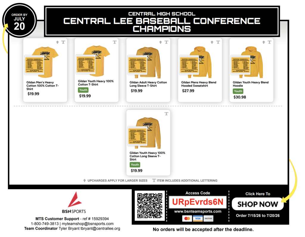 Baseball Conference Champs Apparel