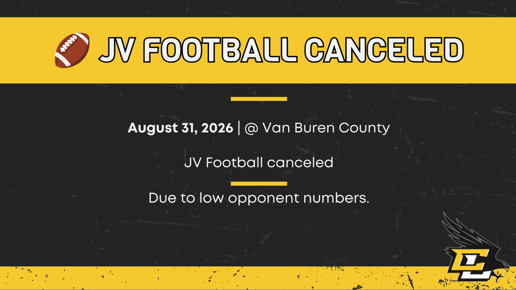 JV Football Canceled 8-31-26