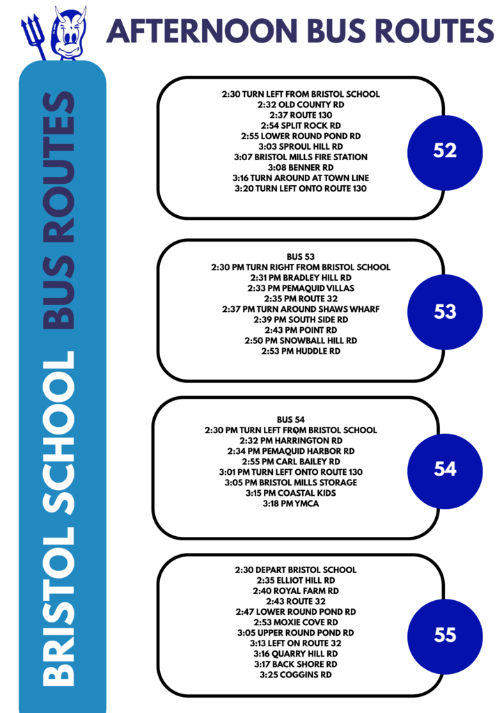 Afternoon Bus Routes 2025