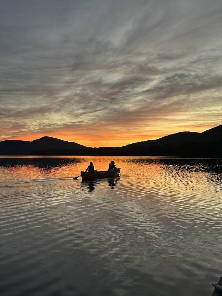 sunset paddle on attean pond