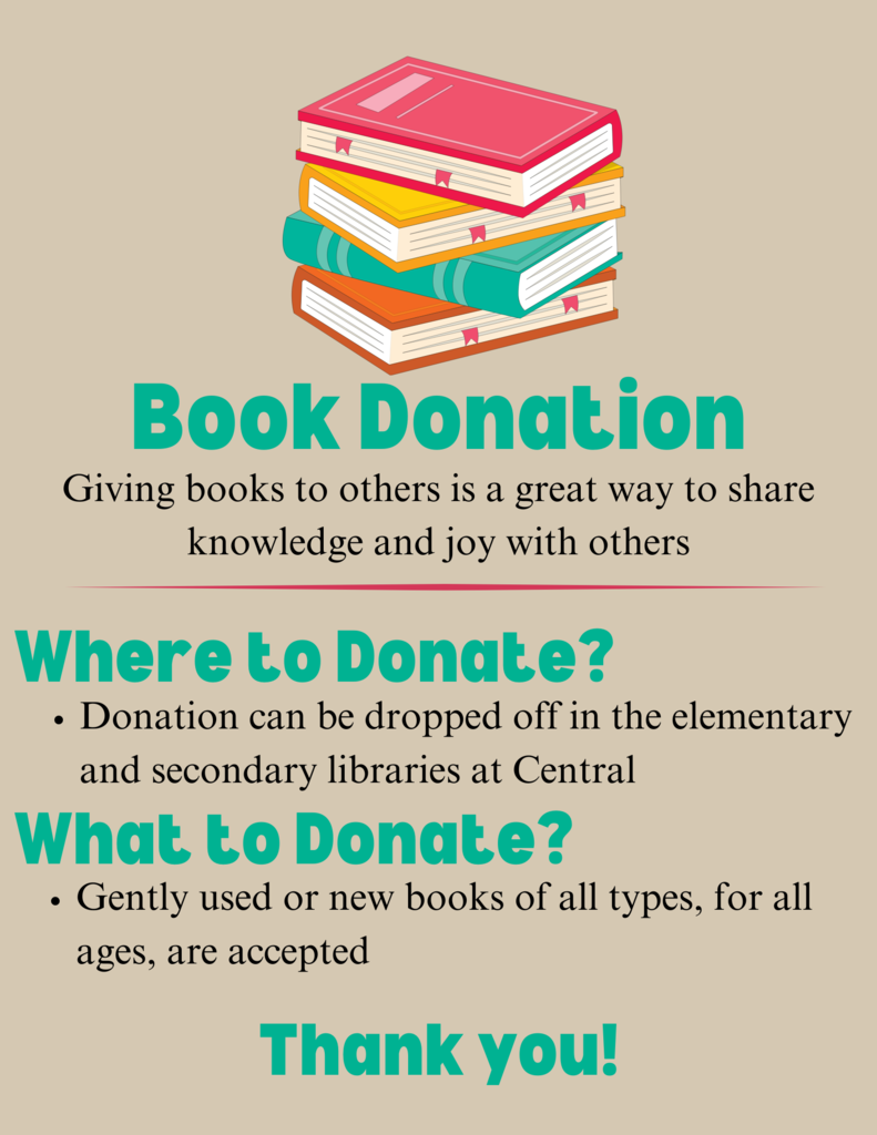 A flyer asking for donations of gently used books.