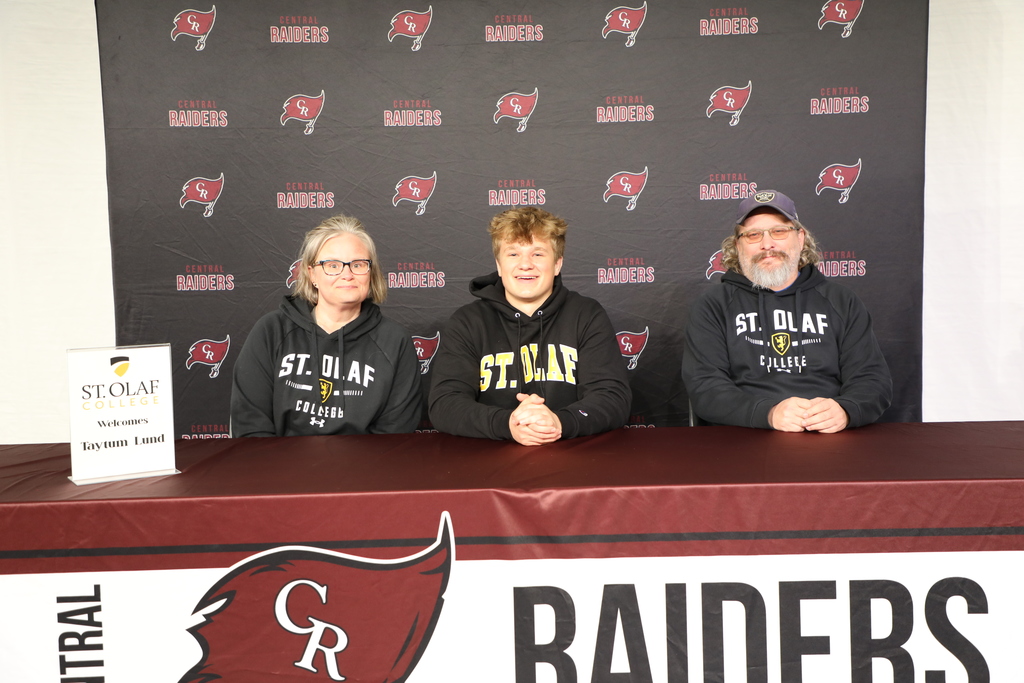 A senior football player and his family