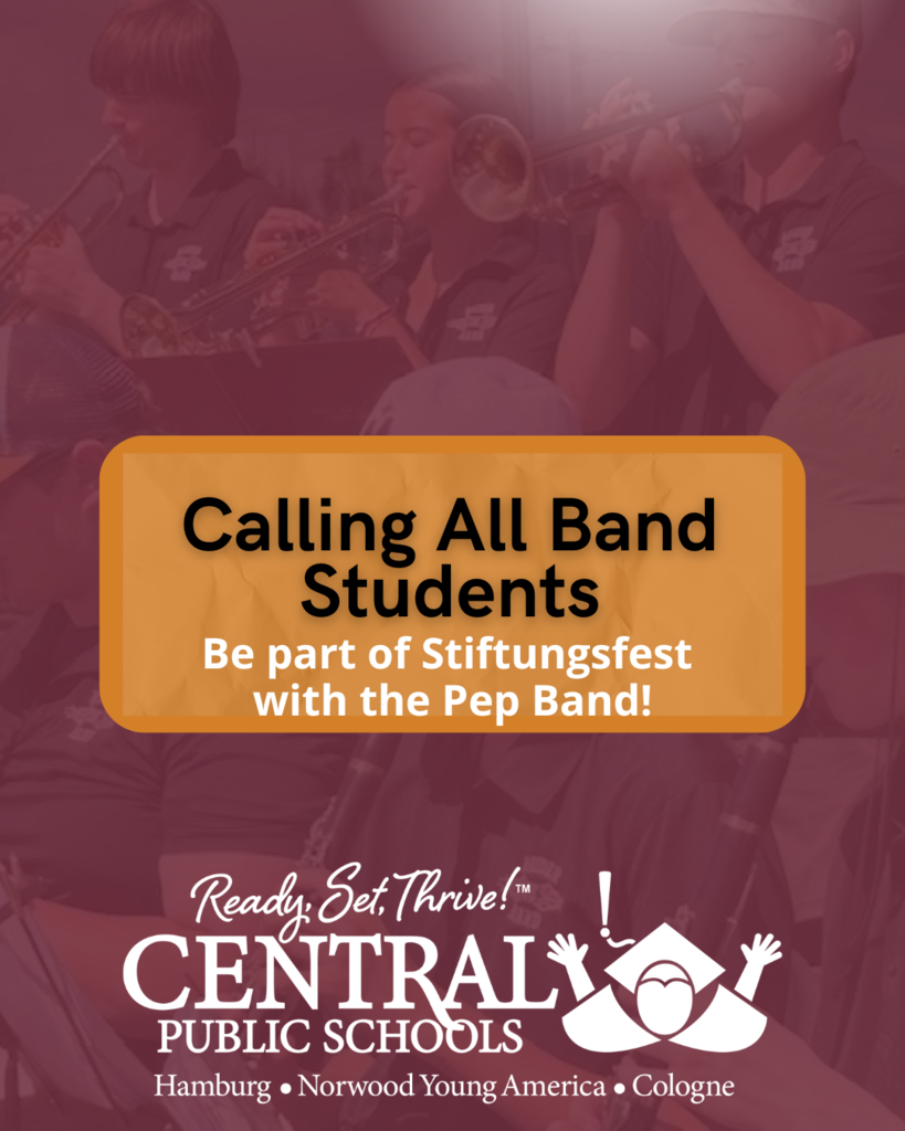 Calling all band students be a part of stiftungsfest with the pep band!