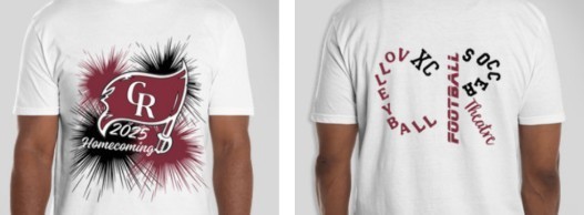 A picture of a 2025 Homecoming shirt 