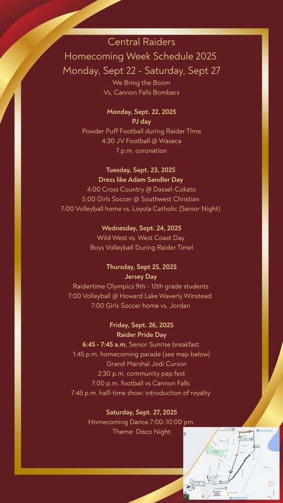 Mark your calendars! Homecoming fun starts Monday 9/22