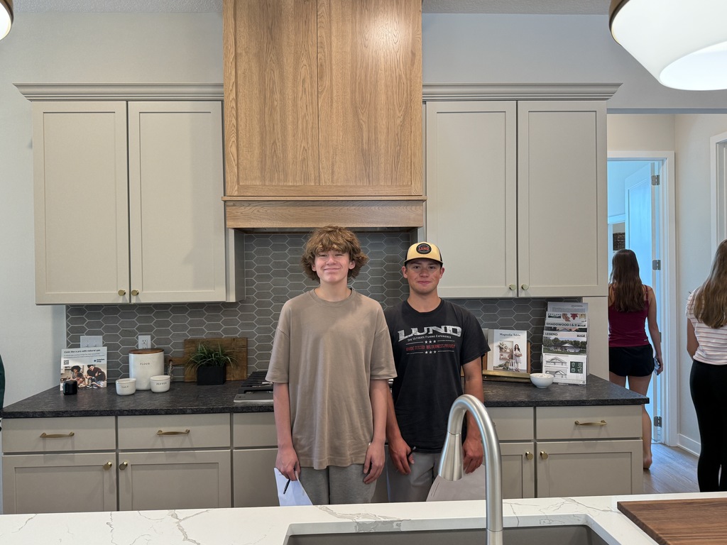 Students on a parade of homes tour