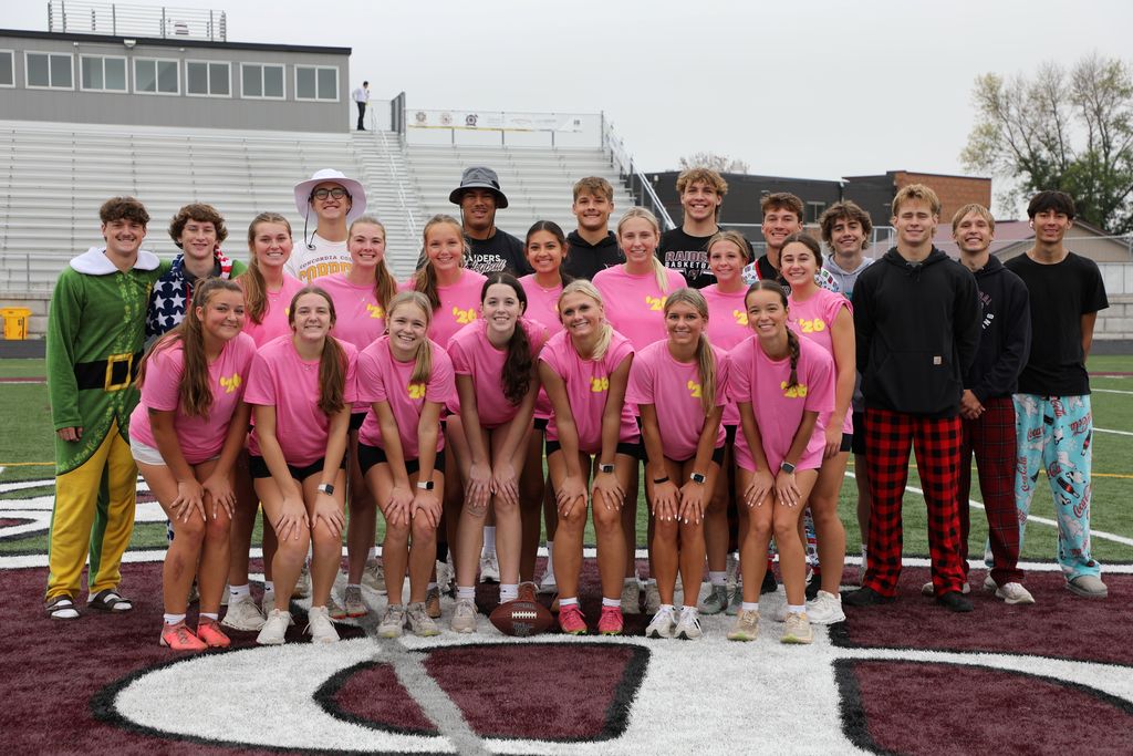 A group of seniors smiling after winning a game