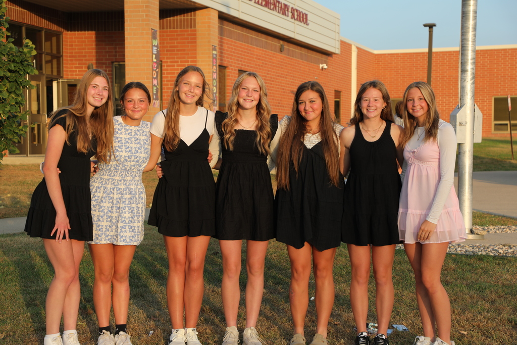 Varsity girls soccer players at the elementary school