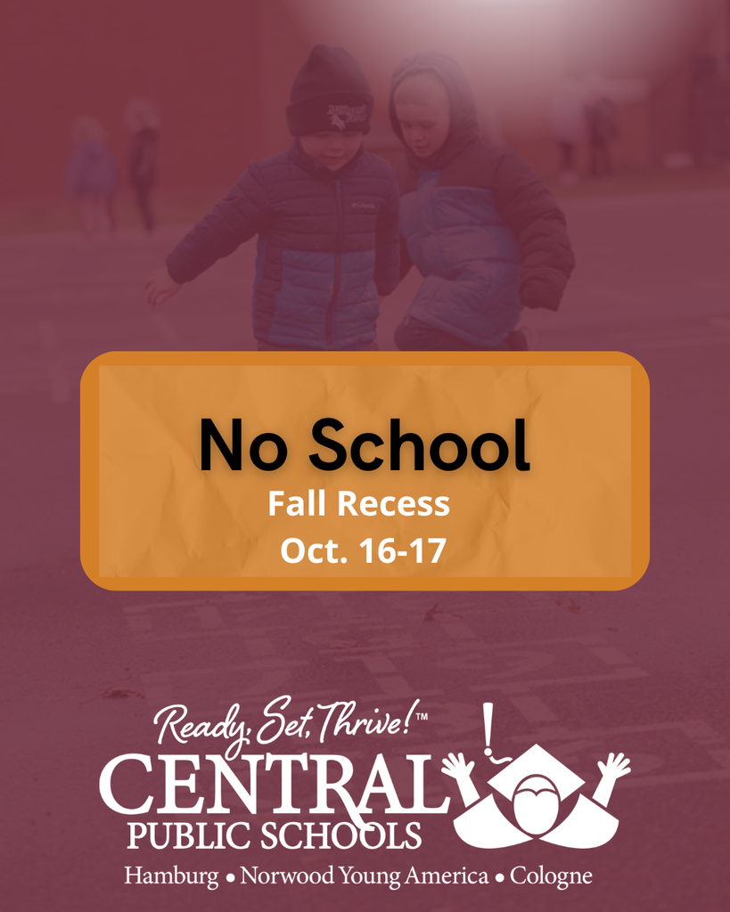no school fall recess, oct. 16-17, central logo