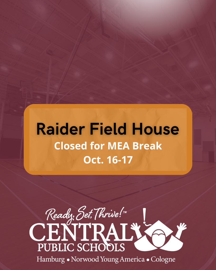 raider field house closed for mea break oct. 16-17