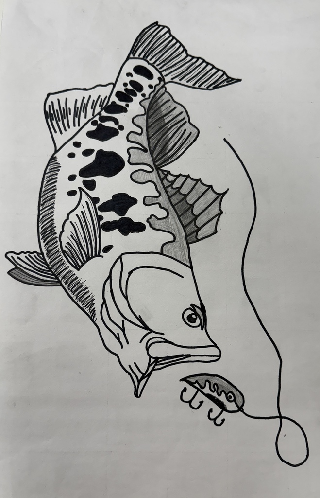 8th grade artists of the week, grid artwork