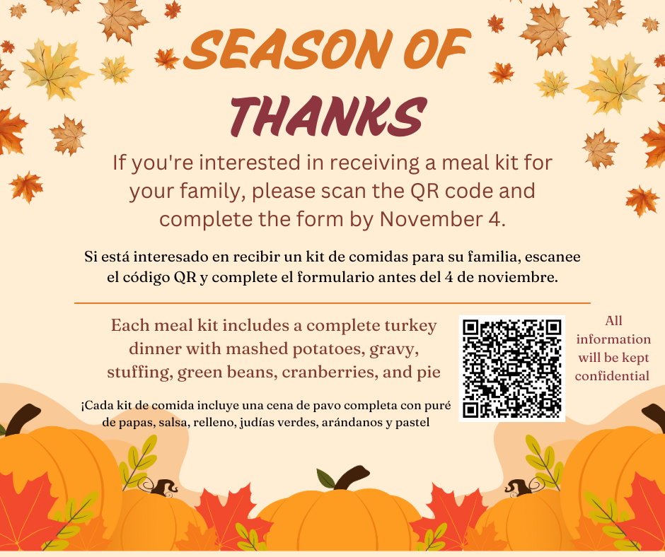 season of thanks, sign up by nov. 4