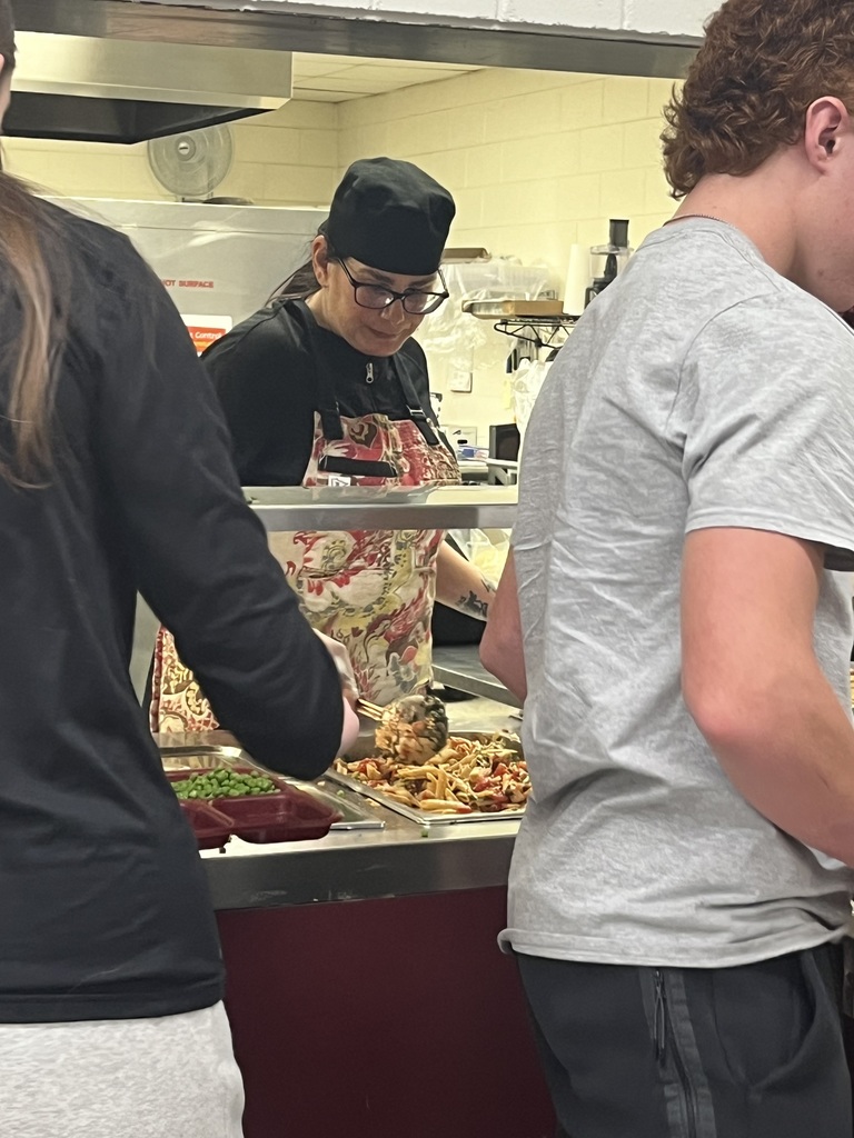 Chef serving students