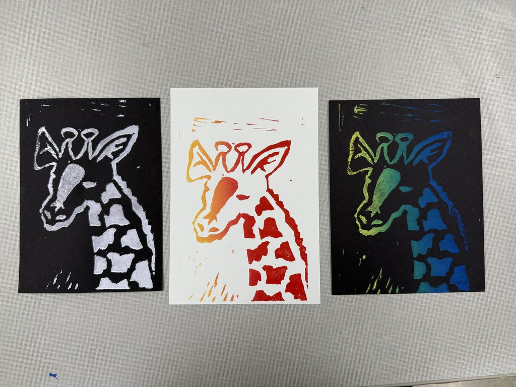 Prints of giraffes