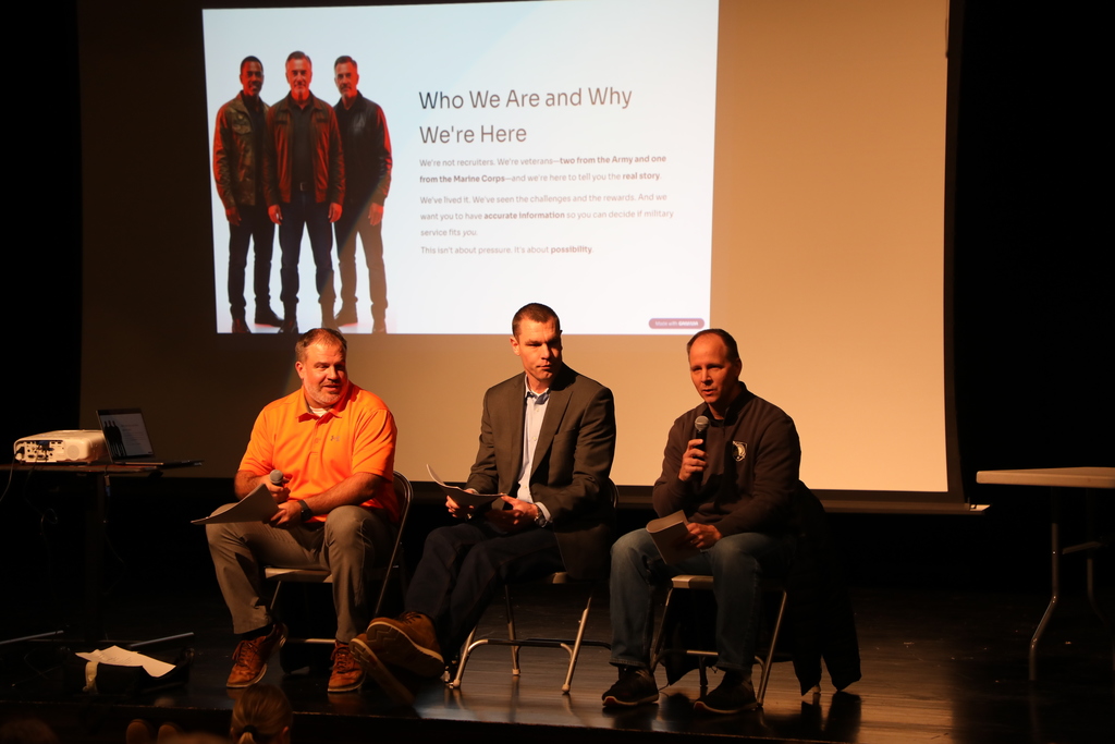 3 military veterans speak to high school students