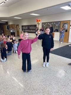 elementary students create opening ceremony for literacy night and read a thon