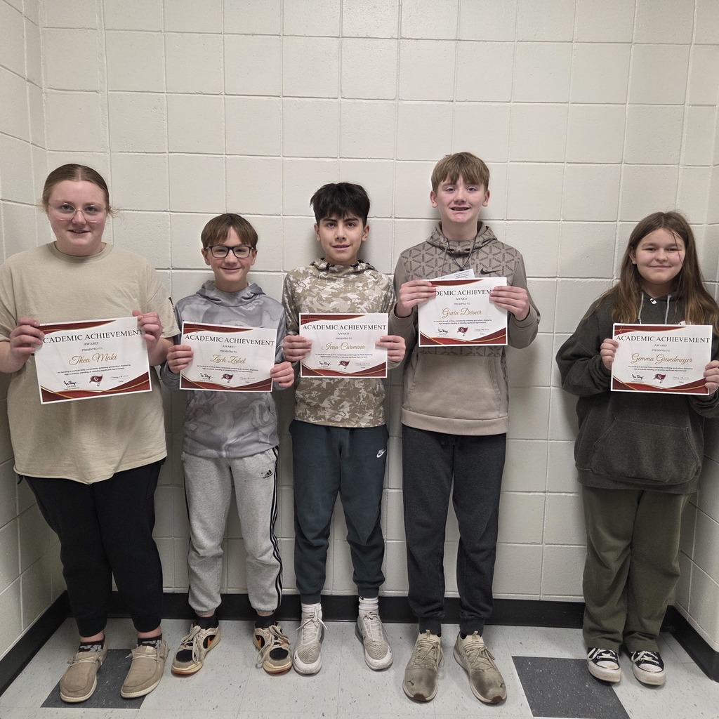 February Middle School Award Winners 