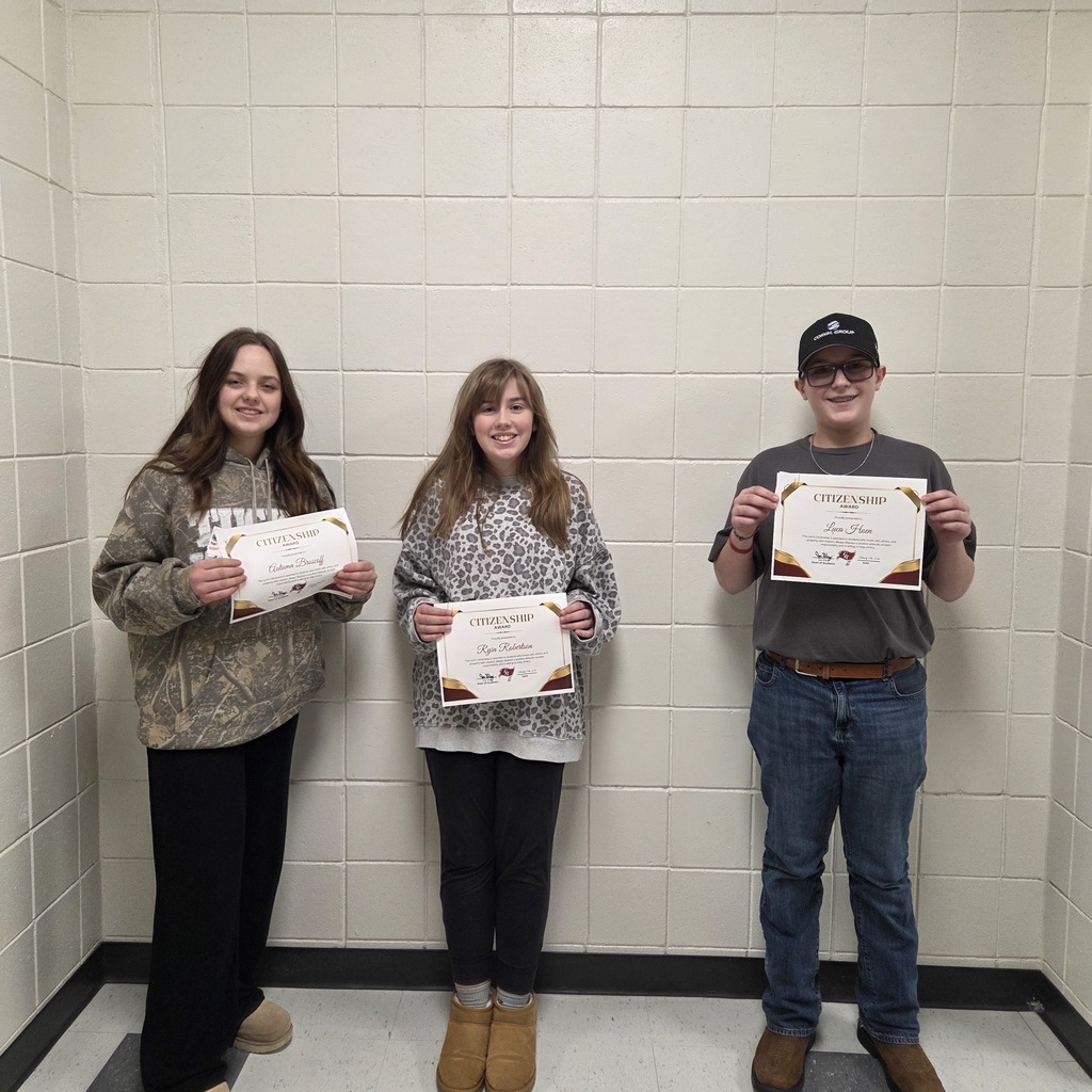 February Middle School Award Winners 