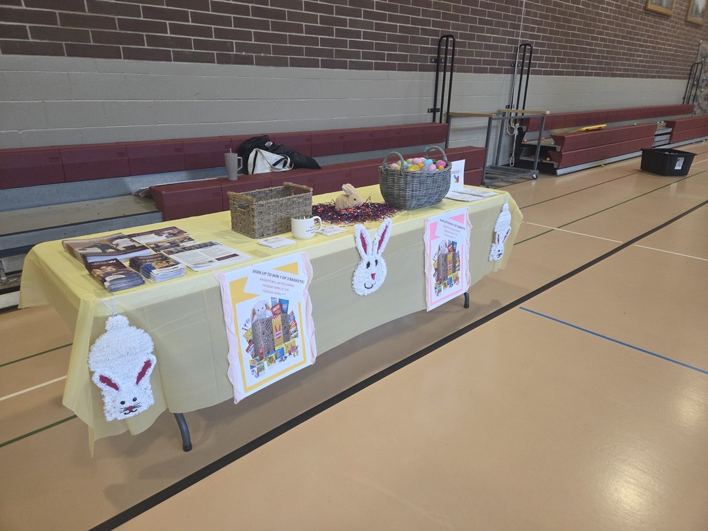 Central table at easter egg hunt