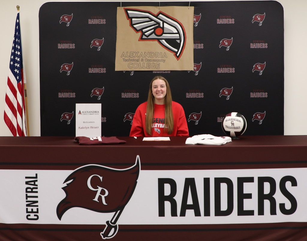 A high school senior after signing to play college volleyball