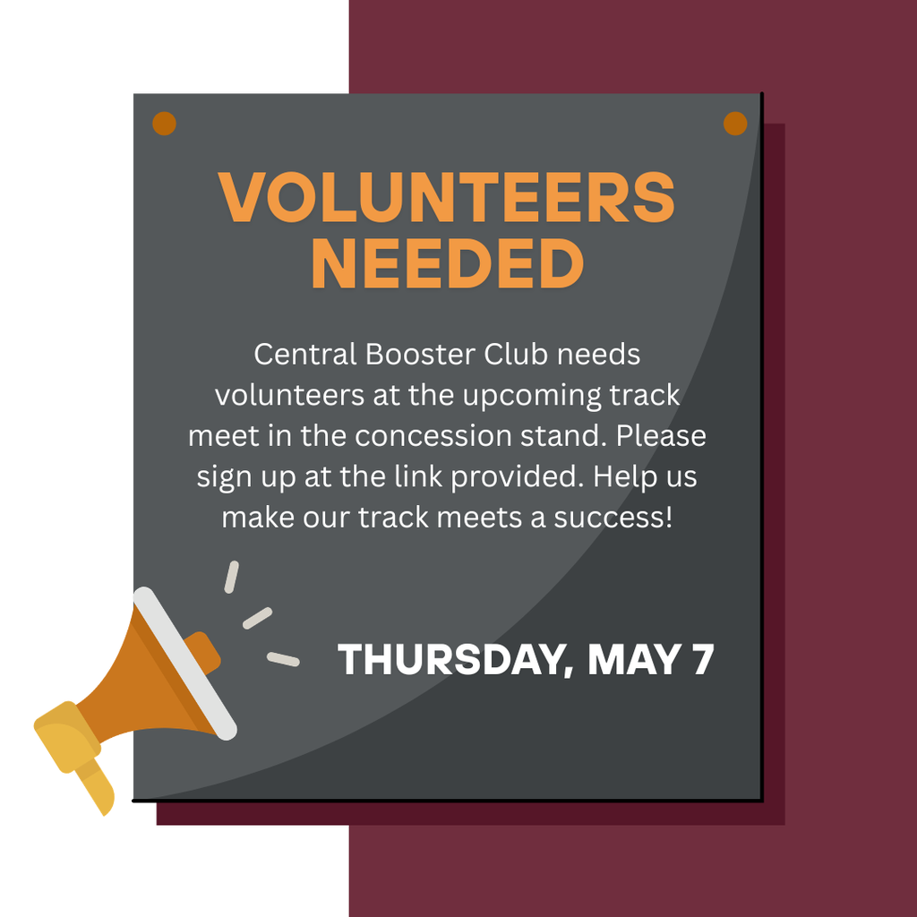 volunteers needed for track concessions, may 7