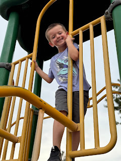 kindergarten student on the playground