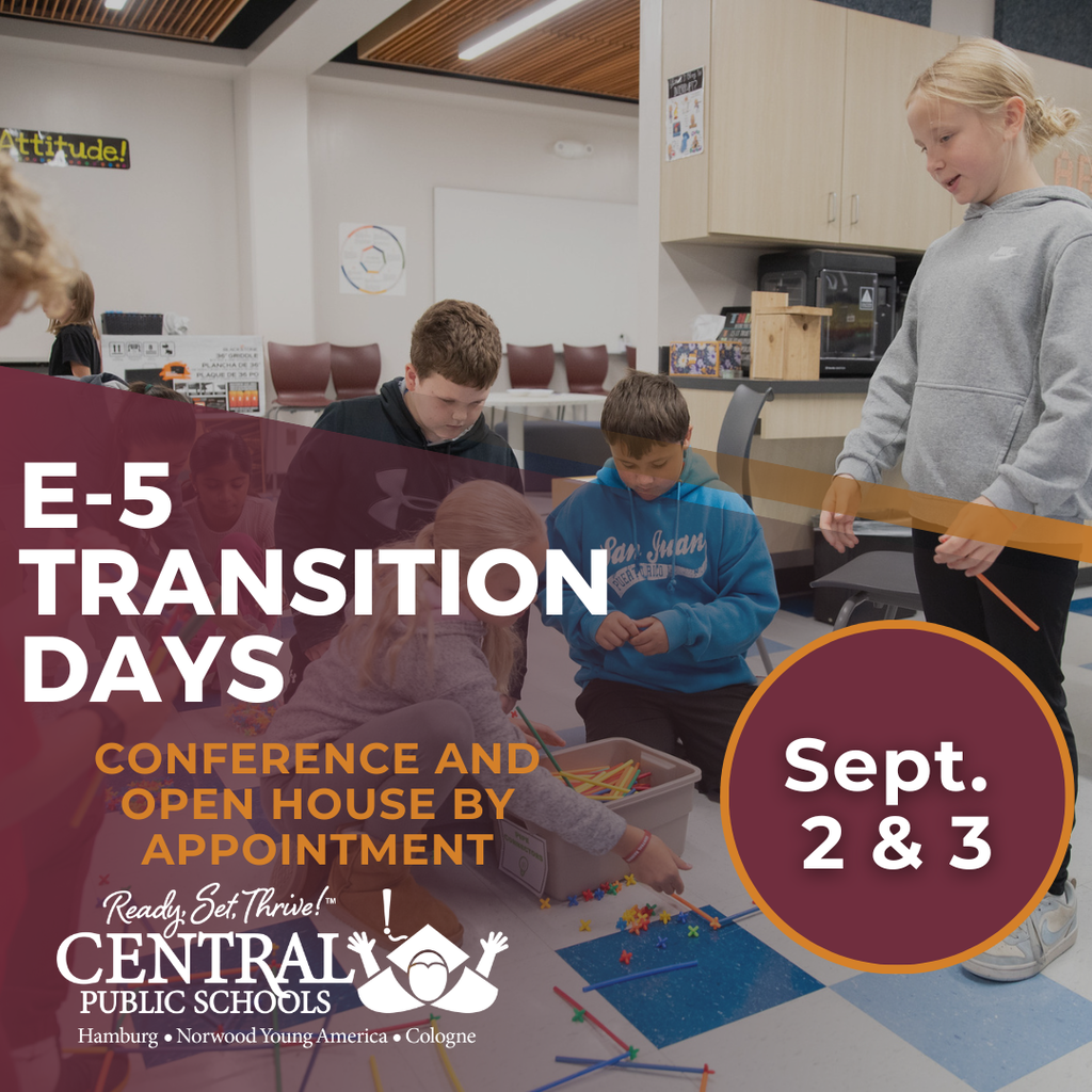 e-5 transition days, conference and open house by appointment, sept. 2-3