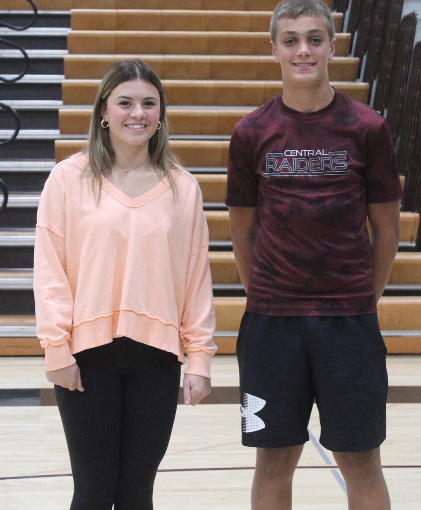 2026 Freshman Homecoming Attendants Kelsey Cebulla and Matthew Storms 