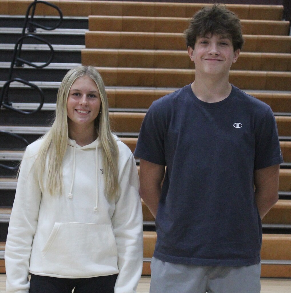 2026 Sophomore Attendants Emily Hecksel and Jarrett Dingles 