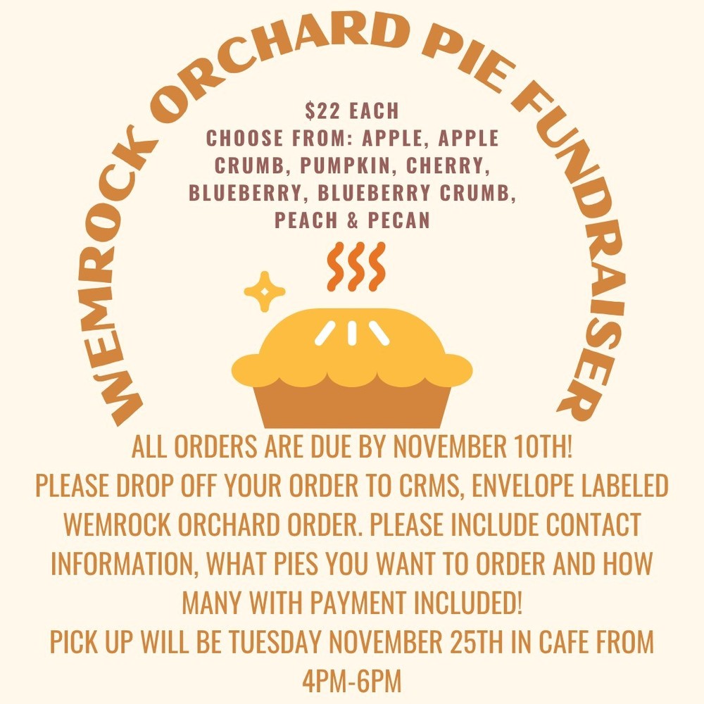 Wemrock Pie Fundraiser