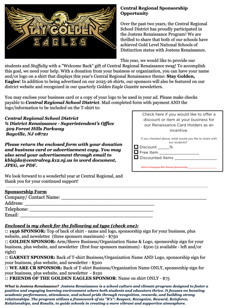 Stay Golden, Eagles T-Shirt Sponsorship