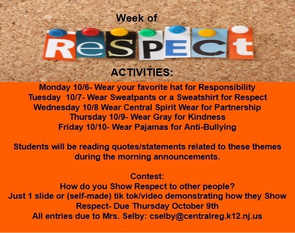 CRMS Week of Respect 10/6-10/10!