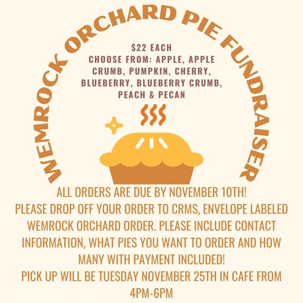 Wemrock Pie Fundraiser