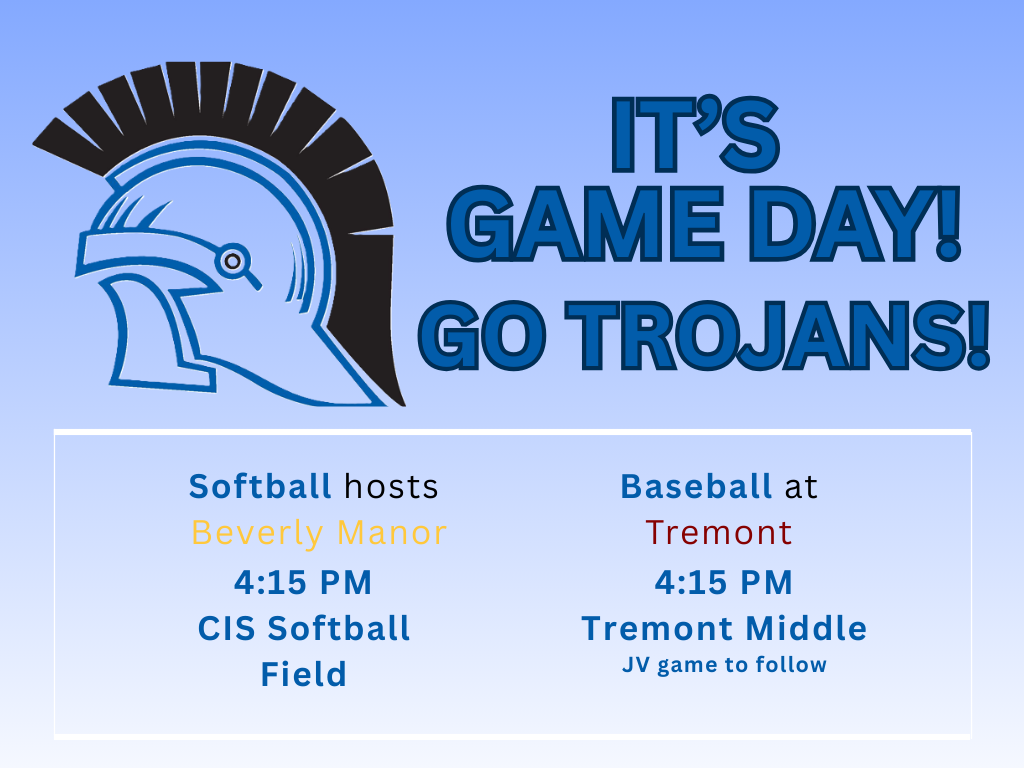 Game Day Schedule for Monday, August 25. GO TROJANS!