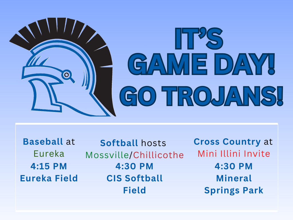 Game Day Schedule for Thursday, August 28. GO TROJANS!