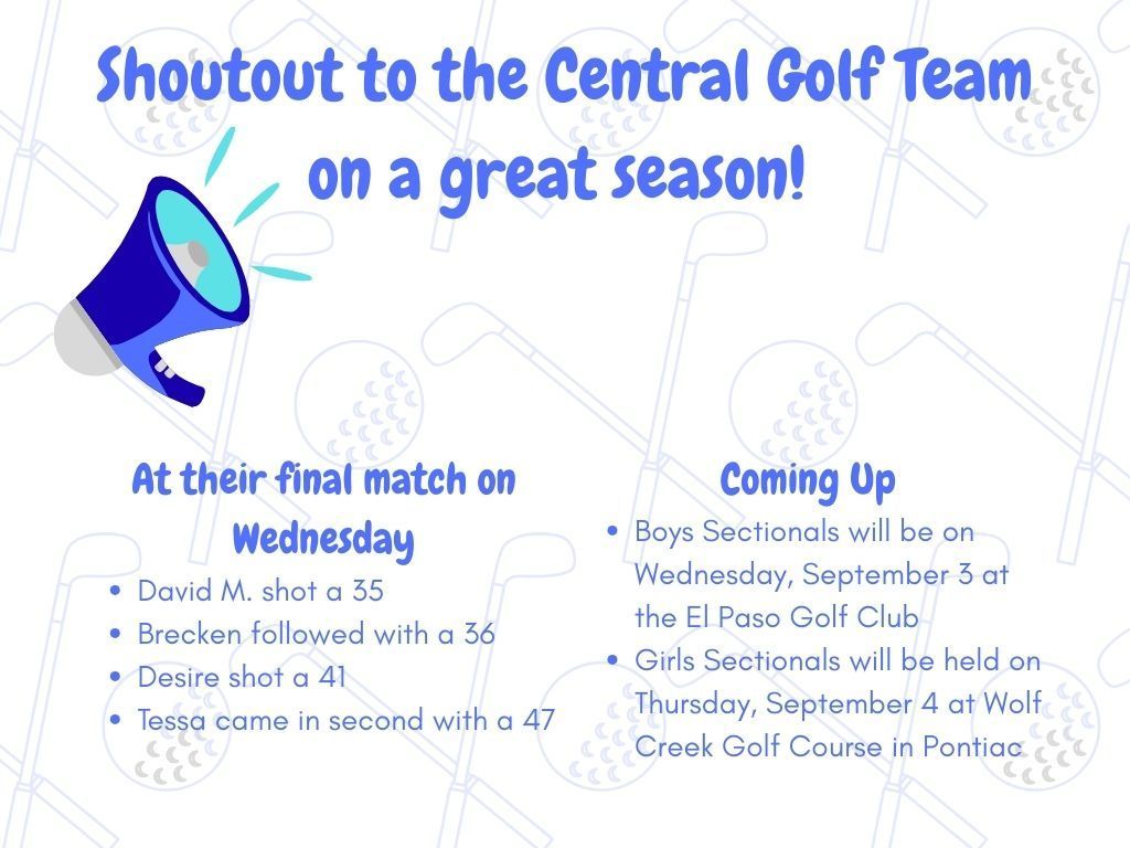 Great Job, 2025 Golf Team!