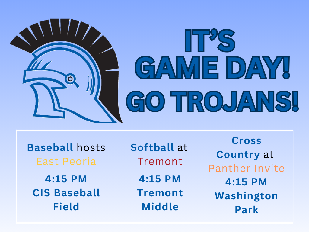 Game Day Schedule for Tuesday, September 2. GO TROJANS!