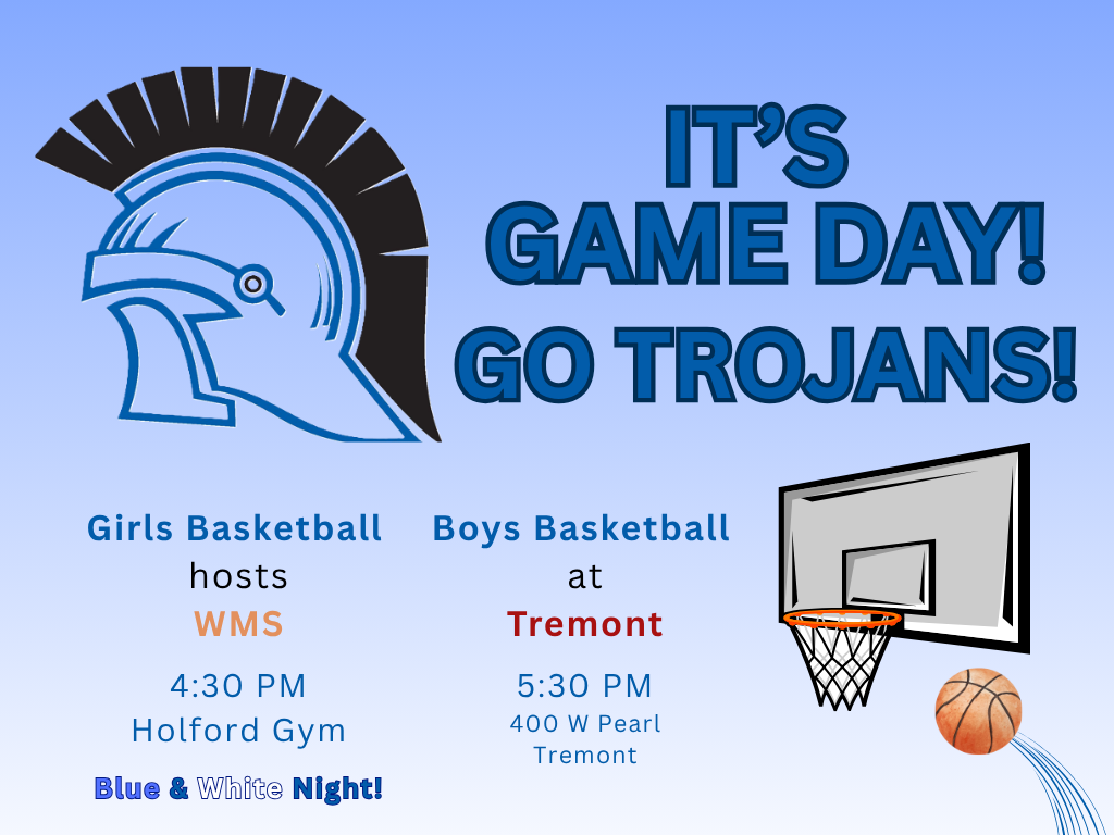 Game Day Schedule for Monday, November 3. GO TROJANS!