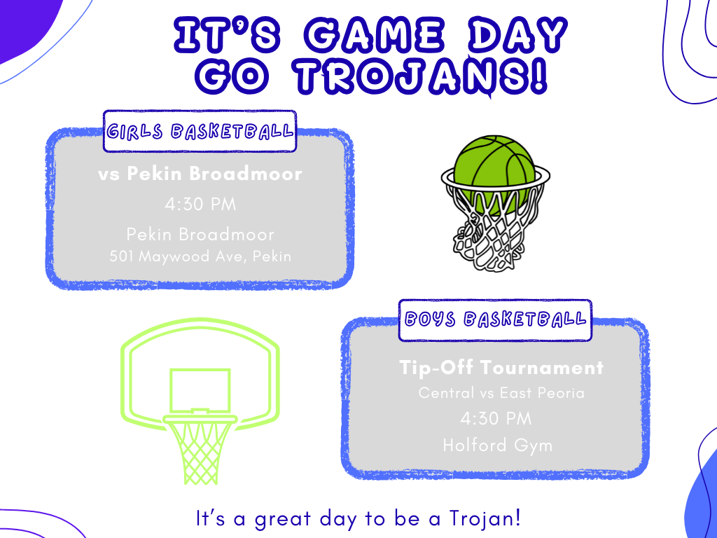 Game Day Schedule for Monday, November 10. GO TROJANS!