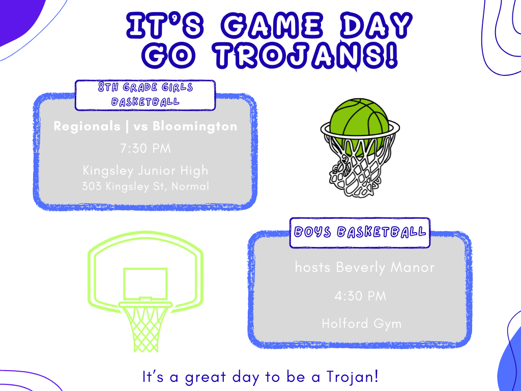 Game Day Schedule for Monday, December 1. GO TROJANS!