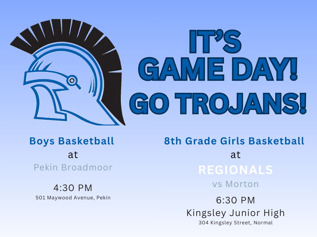 Game Day Schedule for Thursday, December 4. GO TROJANS!