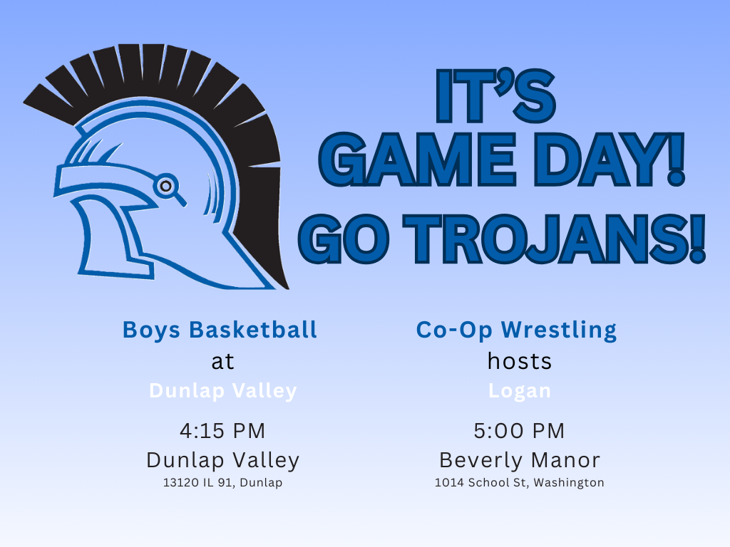 Game Day Schedule for Monday, December 8. GO TROJANS!