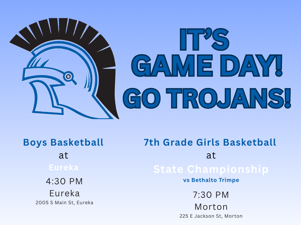 Game Day Schedule for Thursday, December 11. GO TROJANS!